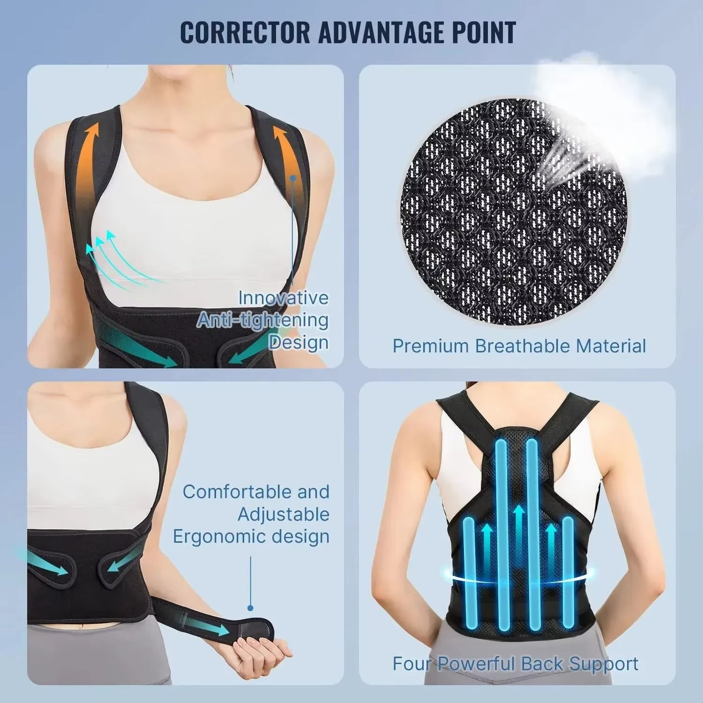 Smart Posture Corrector for Back & Neck Alignment