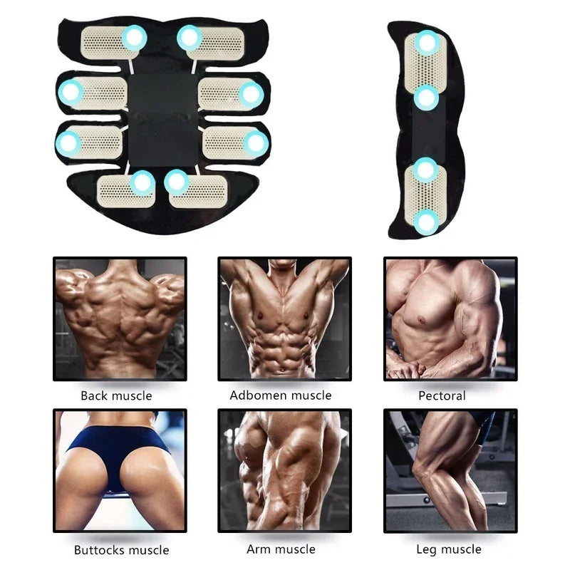 Smart EMS Abs Toning Trainer – Wireless Rechargeable Muscle Stimulator