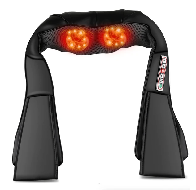 Smart 3D Kneading Heated Neck & Back Massager Pillow – Deep Tissue Pain Relief