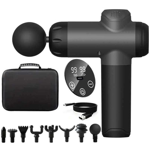 99-Level Deep Tissue Digital Massage Gun with 8 Attachments & Carry Case