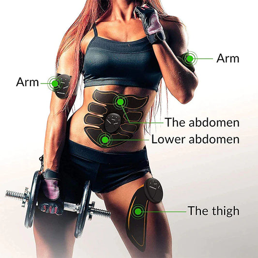 Smart EMS Abs Toning Trainer – Wireless Rechargeable Muscle Stimulator