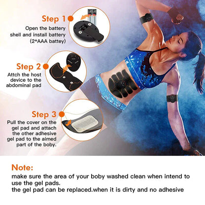 Smart EMS Abs Toning Trainer – Wireless Rechargeable Muscle Stimulator