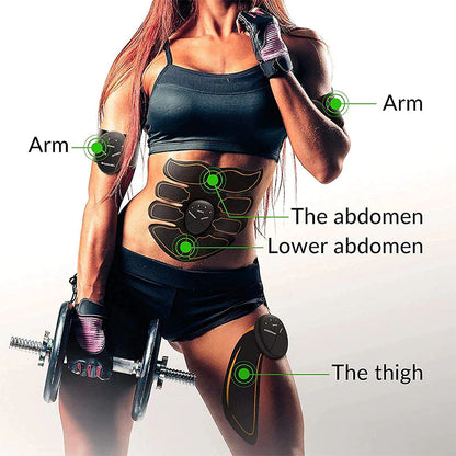 Smart EMS Abs Toning Trainer – Wireless Rechargeable Muscle Stimulator