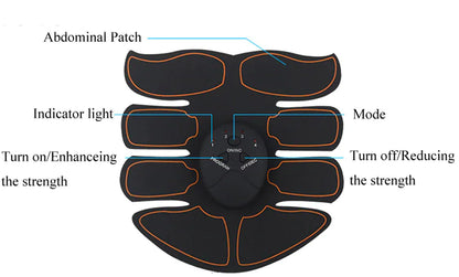 Smart EMS Abs Toning Trainer – Wireless Rechargeable Muscle Stimulator