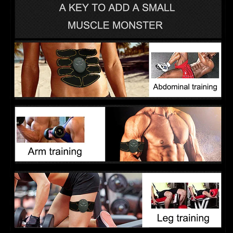Smart EMS Abs Toning Trainer – Wireless Rechargeable Muscle Stimulator