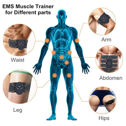 Smart EMS Abs Toning Trainer – Wireless Rechargeable Muscle Stimulator